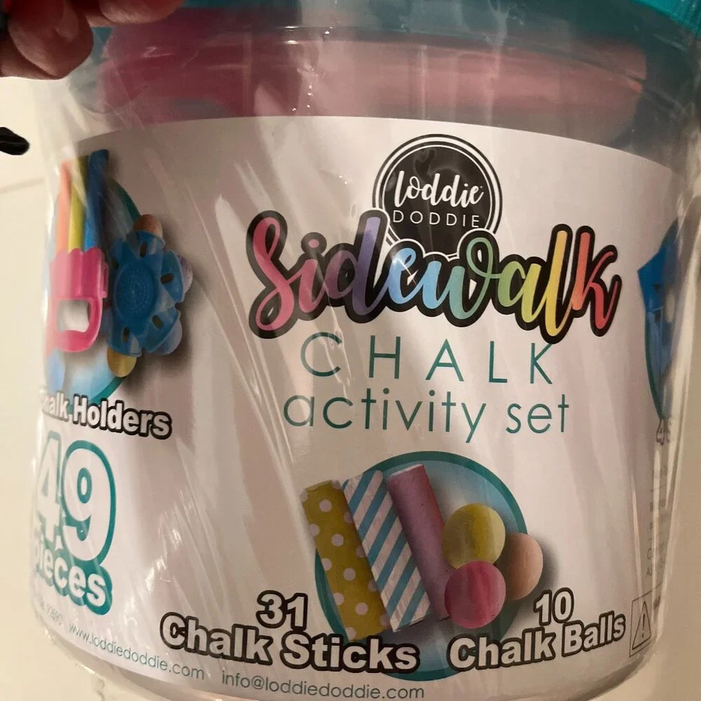 Sidewalk Chalk Activity Set‎ by Loddie Doddie 49 Pieces NEW (k/x)